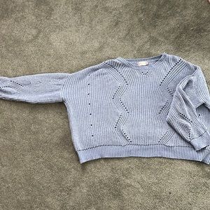 Altar’d State - Blue cropped knit sweater - Size M